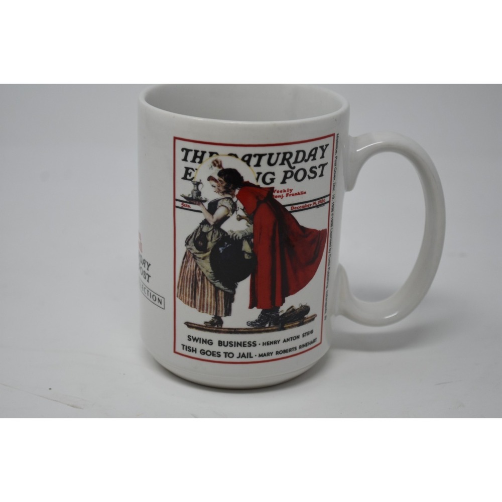 Norman Rockwell Saturday Evening Post Christmas Collection Mug 1936 Coffee Cup